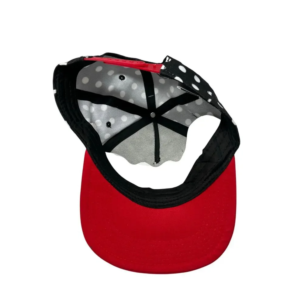 Lot of 2 Women's Disney Minnie Mouse Red Black White Polka Dot Hats